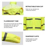 Safety Rain Jacket Manufacturer - SAILGOOD Custom High Visibility Men's Long Hooded