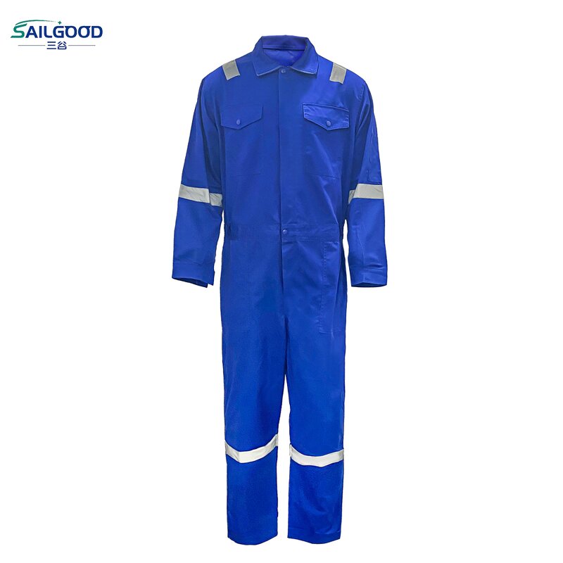 Work Jumpsuit Manufacturer - SAILGOOD Factory Wholesale Men's Cotton Blend Long Sleeve