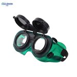 Welding Goggles Supplier - Green Flip-Up Lens PVC Safety Glasses Electric