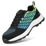 Work Safety Shoes Supplier - Autumn Fashionable Steel Toe Breathable Leather PU Rubber