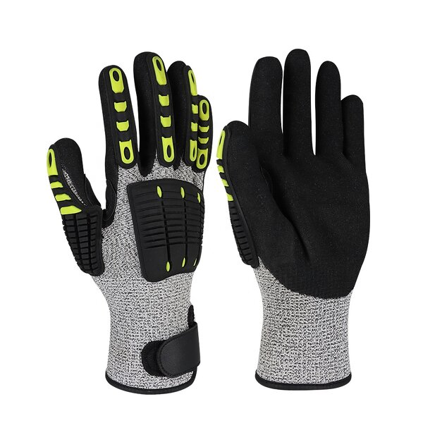 Cut Resistant Gloves Factory - Level 5 HPPE Fiber Anti Impact TPR Industrial Construction
