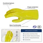 PVC Gloves Manufacturer - Custom OEM Yellow Acid Alkali Resistant Oil Proof Food