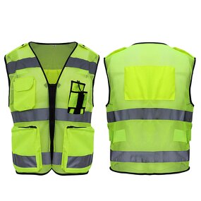 Reflective Safety Vest Supplier - High Visibility Mesh Breathable Polyester Security