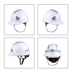 ABS Safety Helmet Factory - Lightweight Breathable Reflective Strips Construction Sites