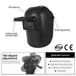 Darkening Welding Helmet Factory - Full Face Head Mounted PP ABS Adjustable Flip up