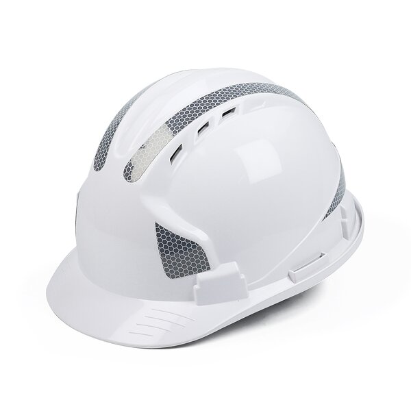 Industrial Safety Helmet Manufacturer - Adjustable ABS Reflective Strip Three Rib Worker