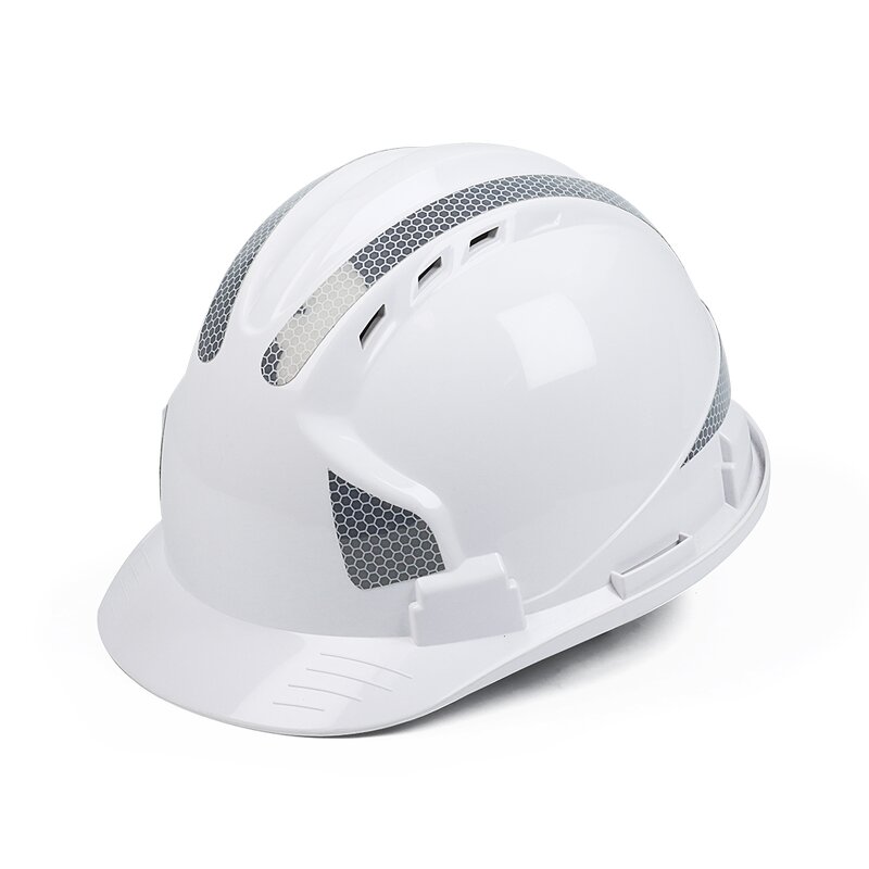 Industrial Safety Helmet Manufacturer - Adjustable ABS Reflective Strip Three Rib Worker