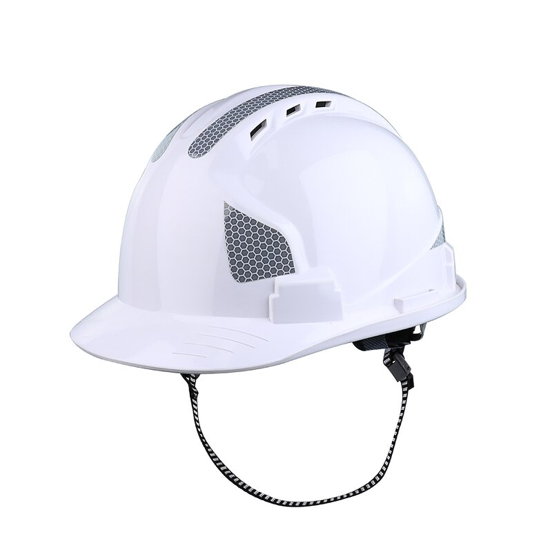 ABS Safety Helmet Factory - Lightweight Breathable Reflective Strips Construction Sites
