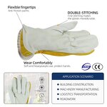 Cowhide Safety Gloves Factory - AB Grade Heavy Duty Leather Welding Heat Resistant