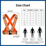Reflective Vest Supplier - High Visibility Adjustable Running Belt Elastic Straps