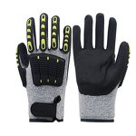 Work Protective Gloves Supplier - Wholesale Grade 5 TPR Frosted Impact Cut Resistant