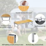 Portable Camping Table Factory - Handle Lightweight Beach Party Picnic Thicker with Bag