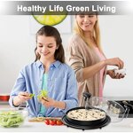 Food Processor Manufacturer - Clear Lid Black Degree Rotating Cover 3 Shredding Levels