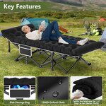 Camping Cot with Bag Manufacturer - Adults Folding Sleeping Cot Portable Wide Cot