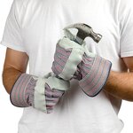 Safety Work Gloves Supplier - Unisex Adult Cuff Regular Grade Grey Large Pack 5