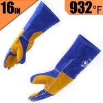 Leather Welding Mitts Supplier - Extra Long Sleeve Forge Oven Grill Fireplace Furnace