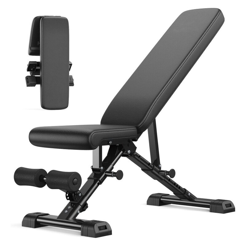 Foldable Weight Bench Supplier - Workout Extended Backrest Press Strength Training