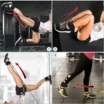Ankle Resistance Bands Manufacturer - 1 Pair Padded Adjustable D-Ring Cable Machine