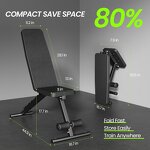 Adjustable Weight Bench Manufacturer - Home Gym Folded Vertical Storage Space Saving