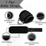 Ankle Resistance Bands Manufacturer - 1 Pair Padded Adjustable D-Ring Cable Machine