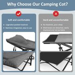 Folding Sleeping Cot Manufacturer - Adults Portable Camping Cot with Carry Bag