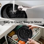 Chicken Meat Shredder Factory - Clear Lid Black 180 Degree Rotating Cover 3 Levels