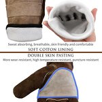 Leather Work Gloves Manufacturer - Men Women Large Gardening Construction Farm Cotton Lined