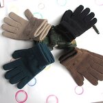 Knitted Winter Gloves Factory - Classic Solid Color Unisex Cheap Warm Acrylic One Size