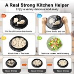 Food Processor Manufacturer - Clear Lid Black Degree Rotating Cover 3 Shredding Levels