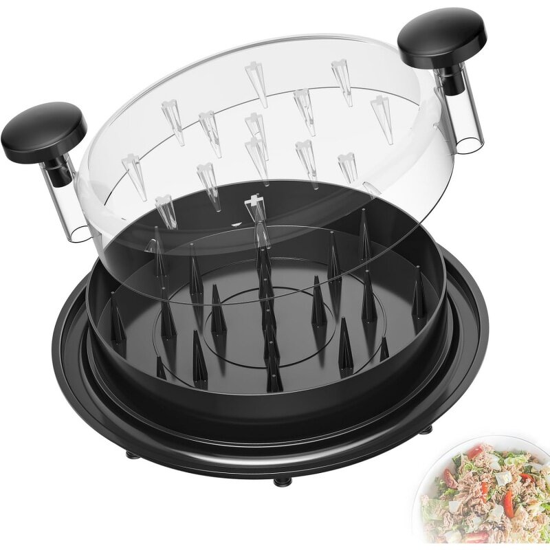 Food Processor Manufacturer - Clear Lid Black Degree Rotating Cover 3 Shredding Levels