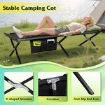 Portable Camping Cot Factory - Adults Folding Sleeping Cot with Carry Bag Wide
