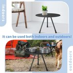 Adjustable Camping Table Factory - Outdoor Folding Round Height Portable Picnic with Mesh