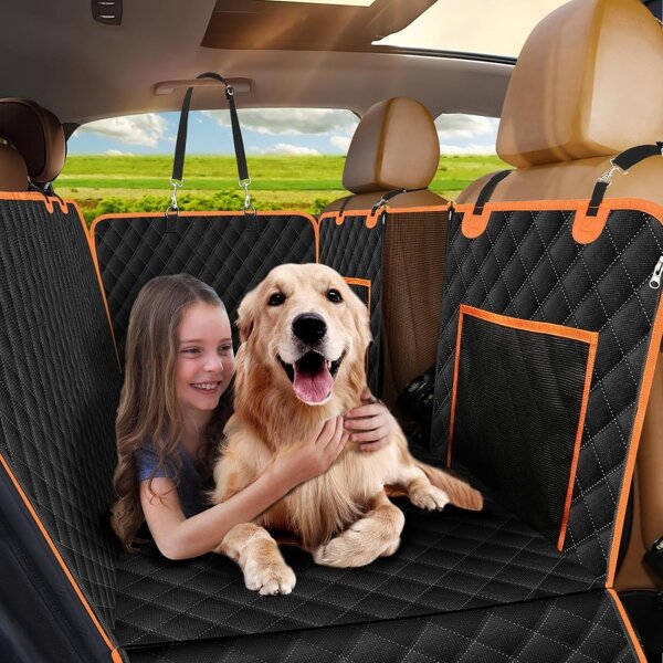 Dog Car Cover Manufacturer - Hard Bottom Waterproof Hammock Pets Protector Mesh Window