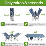 Wide Camping Cot Supplier - Adults Folding Sleeping Cot Portable Travel Bed