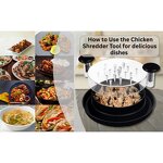 Chicken Meat Shredder Factory - Clear Lid Black 180 Degree Rotating Cover 3 Levels