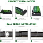 Indoor Golf Putting Mat Supplier - Training Mat with Auto Ball Return Tracks