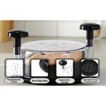 Chicken Meat Shredder Factory - Clear Lid Black 180 Degree Rotating Cover 3 Levels