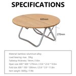 Round Camping Table Factory - Outdoor Aluminum Alloy Folding Picnic Self Driving Travel