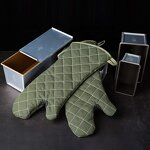 Food Grade Oven Mitts Manufacturer - Update Long Cotton Lining Household Heat Resistant Baking