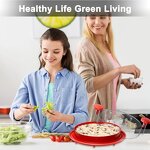 Kitchen Food Processor Supplier - Clear Lid Degree Rotating Cover 3 Shredding Levels Chicken