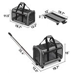 Dog Carrier with Wheels Manufacturer - Foldable Airline Approved Small Dogs Pet Travel