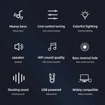 USB Gaming Speaker Factory - Wired Rainbow LED Stereo for PC Laptop