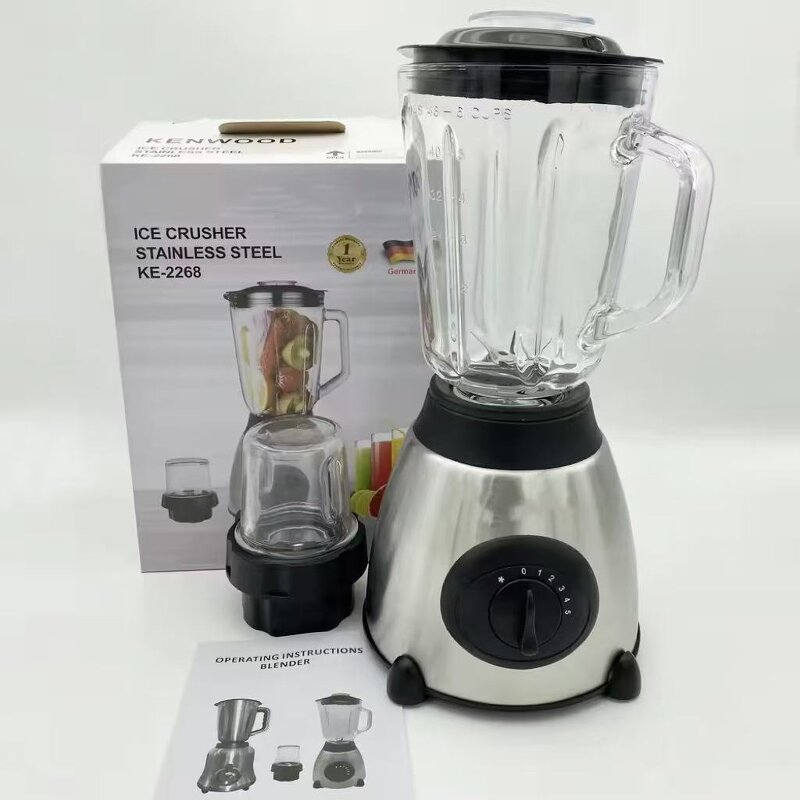 Electric Mixer Blender Manufacturer - 5 Speed Stainless Steel Glass Jar