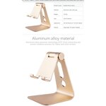 Custom Logo Phone Holder Factory - Portable ABS Aluminum Desktop Anti-Slip Base