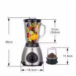 Electric Mixer Blender Manufacturer - 5 Speed Stainless Steel Glass Jar