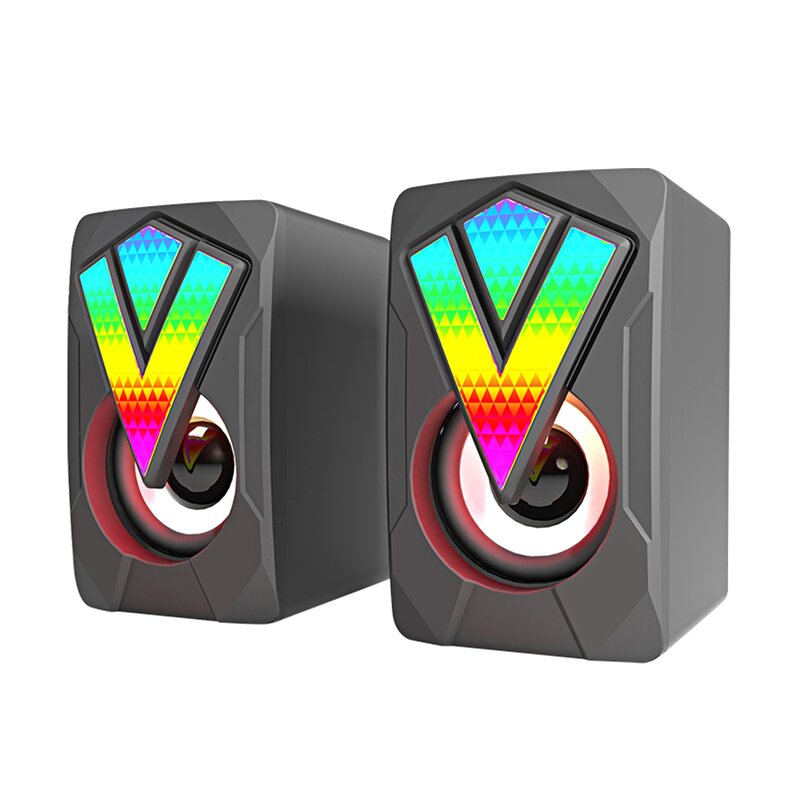 USB Gaming Speaker Factory - Wired Rainbow LED Stereo for PC Laptop