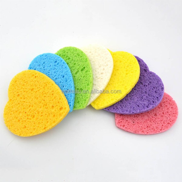 Makeup Sponge Factory - Heart-Shaped Cellulose Cotton Removal