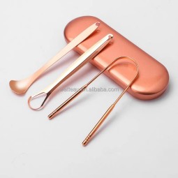 Tongue Scraping Set Factory - Stainless Steel Copper Traditional
