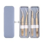 Lash Applicator Set Factory - Rose Gold Stainless Steel Tweezers