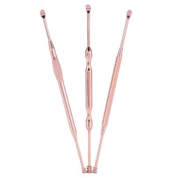 Ear Cleaner Manufacturer - 3pcs Rose Gold Visual CN Plugs